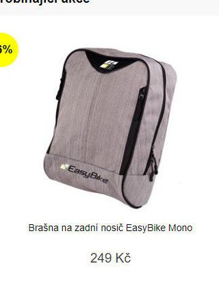 Brašna na zadní nosič EasyBike Mono