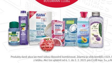 Isana koupelové soli, pěny a oleje