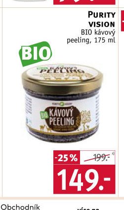 PURITY VISION BIO kávový peeling