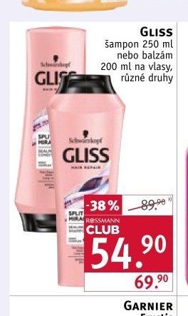 Gliss šampon 250 ml nebo balzám 200 ml
