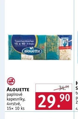ALOUETTE papírové kapesníky, 15x 10 ks - ROSSMANN drogerie aktualniletaky.eu