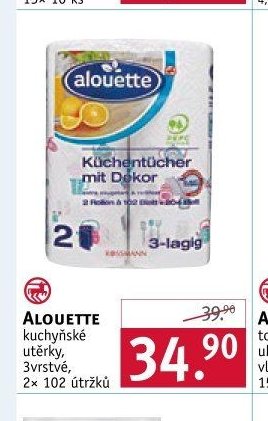 ALOUETTE kuchyňské utěrky, 2x 102 útržků - ROSSMANN drogerie aktualniletaky.eu