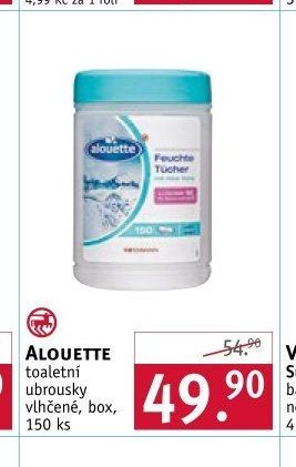 ALOUETTE toaletní ubrousky vlhčené, box, 150 ks - ROSSMANN drogerie aktualniletaky.eu
