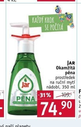 JAR Okamžitá pěna prostředek na ruční mytí nádobí, 350 ml - ROSSMANN drogerie aktualniletaky.eu