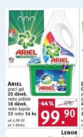 ARIEL prací gel, prášek nebo kapsle