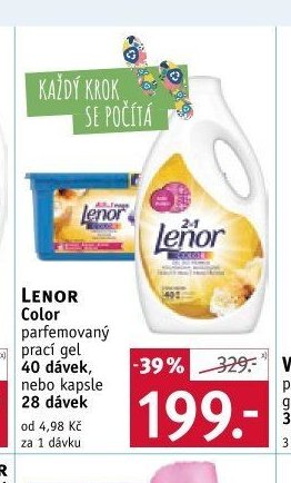 LENOR Color parfemovaný prací gel nebo kapsle - ROSSMANN drogerie aktualniletaky.eu
