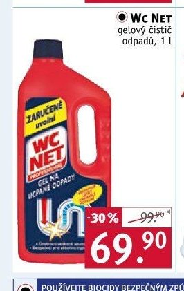 WC NET gelový čistič odpadů - ROSSMANN drogerie aktualniletaky.eu