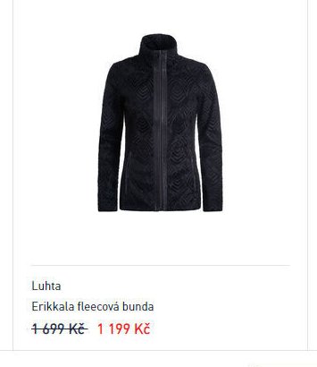 Luhta Erikkala fleecová bunda