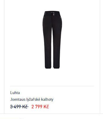 Luhta Joentaus lyžařské kalhoty