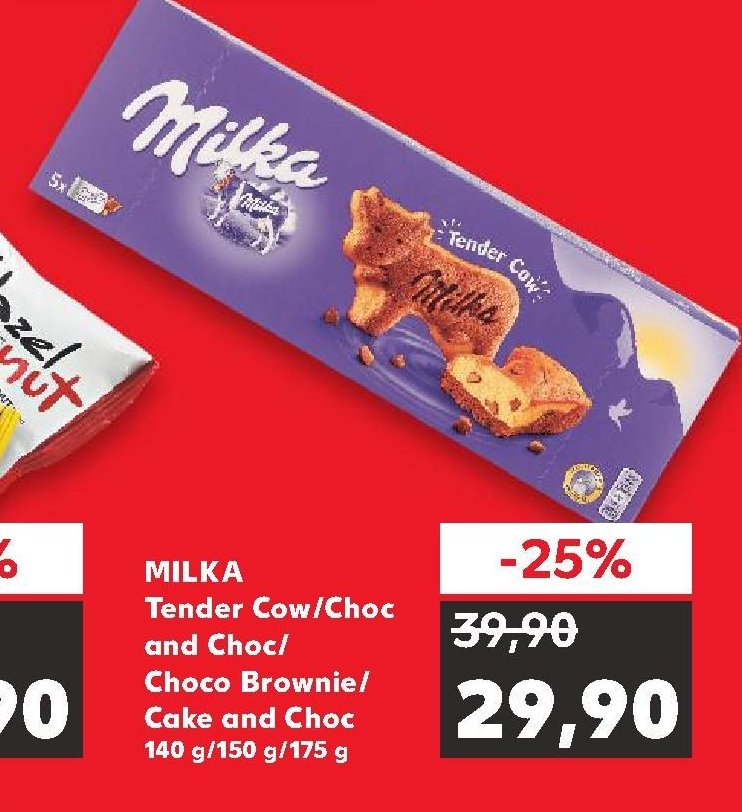 MILKA Tender Cow/Choc and Choc/Choco Brownie/Cake and Choc