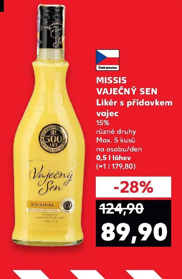 MISSIS VAJEČNÝ SEN Likér s přídavkem vajec