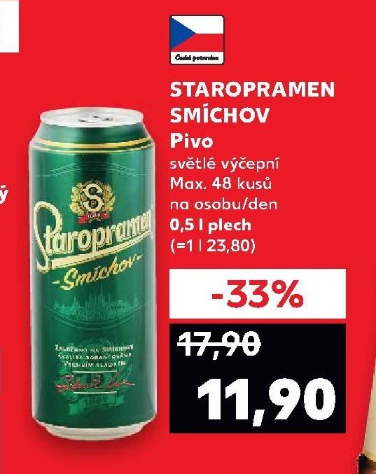 STAROPRAMEN SMÍCHOV Pivo 0,5 l plech