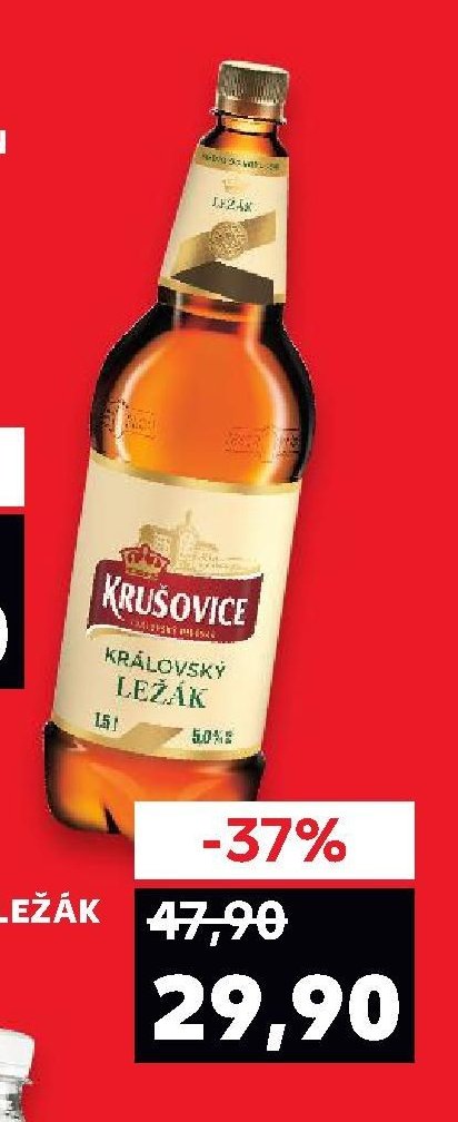 KRUŠOVICE KRÁLOVSKÝ LEŽÁK Pivo 1,5 l PET láhev