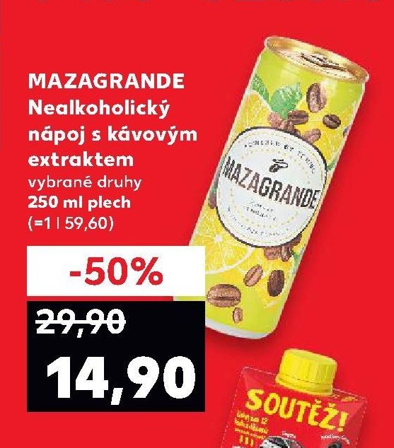 MAZAGRANDE Nealkoholický nápoj s kávovým extraktem 250 ml plech