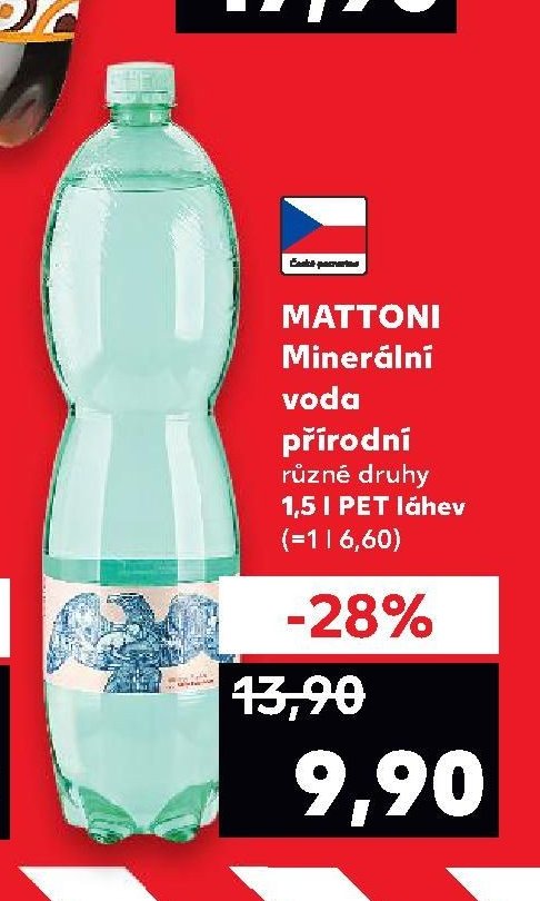 MATTONI Minerální voda 1,5 l PET láhev