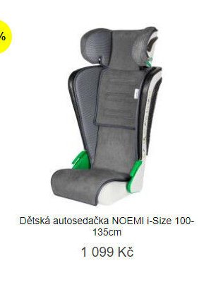 Dětská autosedačka NOEMI I-Size 100-135cm