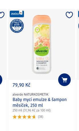 alverde NATURKOSMETIK Baby mycí emulze & šampon měsíček, 250 ml - dm drogerie aktualniletaky.eu