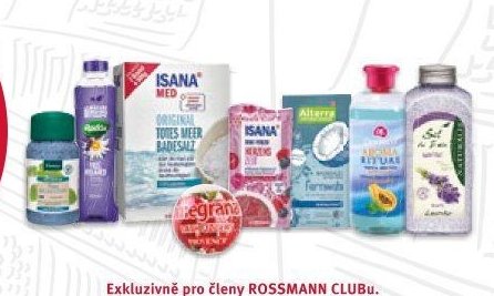 Isana med/koupelové soli, pěny a oleje