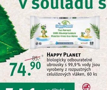 HAPPY PLANET biologicky odbouratelné ubrousky