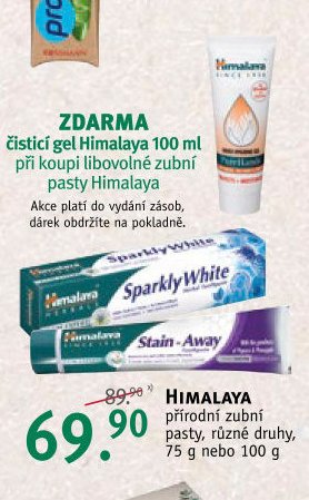 Himalaya přírodní zubní pasty