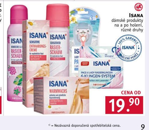 ISANA dámské produkty