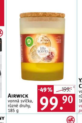 Airwick vonná svíčka, různé druhy, 185 g