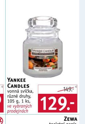 Yankee Candles vonná svíčka, různé druhy, 105 g, 1 ks