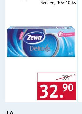 Zewa Deluxe papírové kapesníky, 2 druhy, 3vrstvé, 10x 10 ks