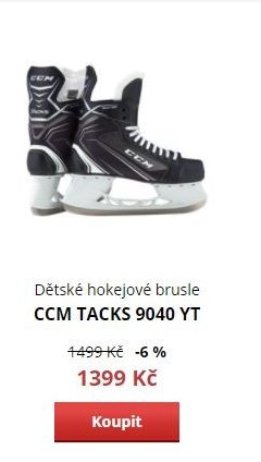 Dětské hokejové brusle CCM TACKS 9040 YT