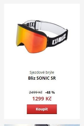 Sjezdové brýle Bliz SONIC SR