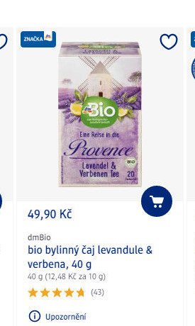 dmBio bio bylinný čaj levandule & verbena, 40 g - dm drogerie aktualniletaky.eu