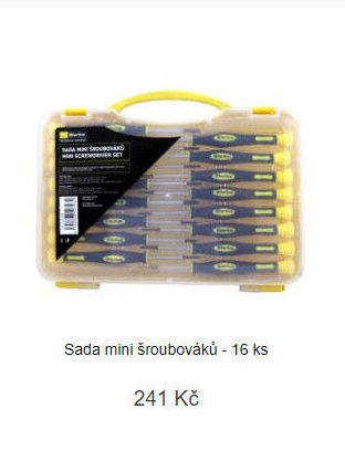 Sada mini šroubováků - 16 ks