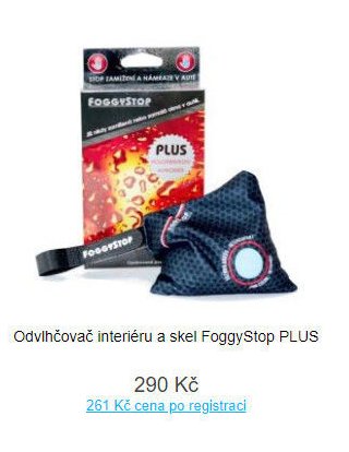 Odlhčovač interiéru a skel FoggyStop PLUS