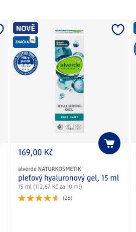 alverde NATURKOSMETIK pleťový hyaluronový gel, 15 ml - dm drogerie aktualniletaky.eu