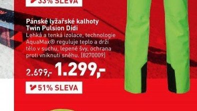 Pánská lyžařské kalhoty Twin Pulsion Didi