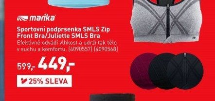 Sportovní podprsenka SMLS Zip Front Bra/Juliette SMLS Bra