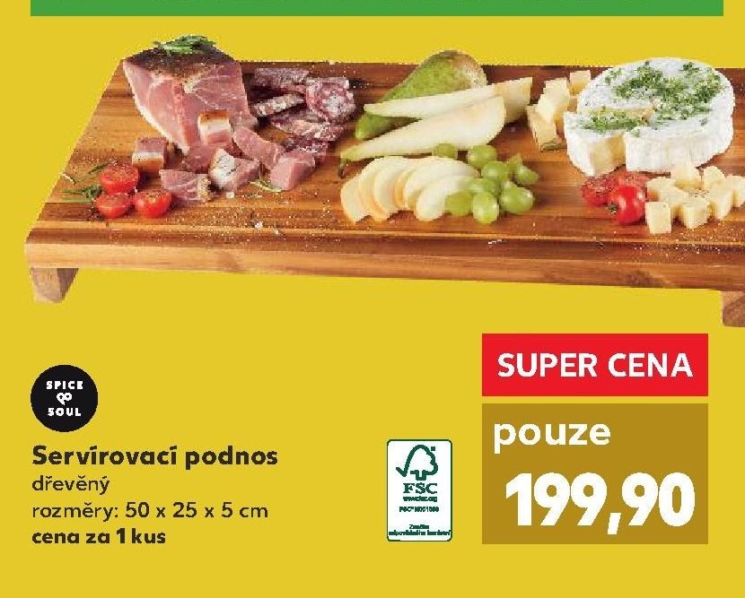 Servírovací podnos dřevěný