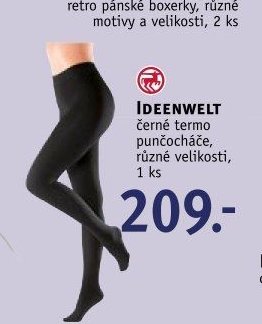 IDEENWELT černé termo punčocháče, 1 ks