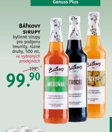 Báťkovy bylinné sirupy