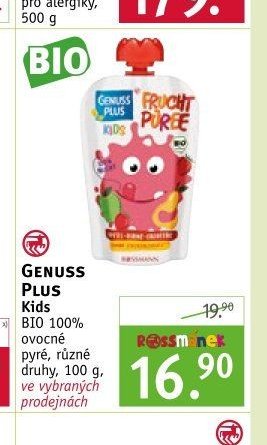 GENUSS PLUS BIO 100% ovocné pyré