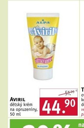 AVIRIL dětský krém na opruzeniny, 50 ml