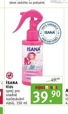 ISANA Kids sprej pro snadné rozčesávání vlasů, 150 ml