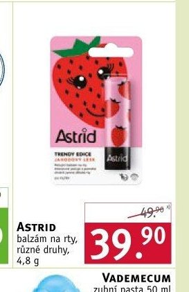 ASTRID balzám na rty, různé druhy, 4,8 g
