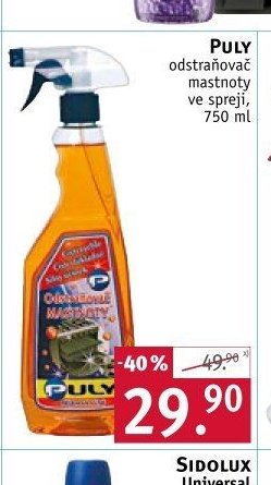Puly odstraňovač mastnoty