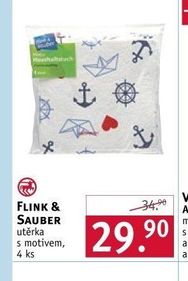 FLINK & SAUBER utěrka s motivem