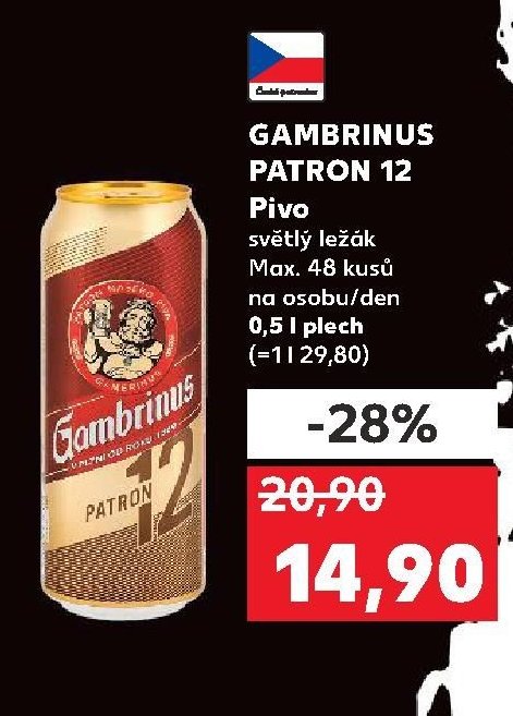GAMBRINUS PATRON 12 Pivo
