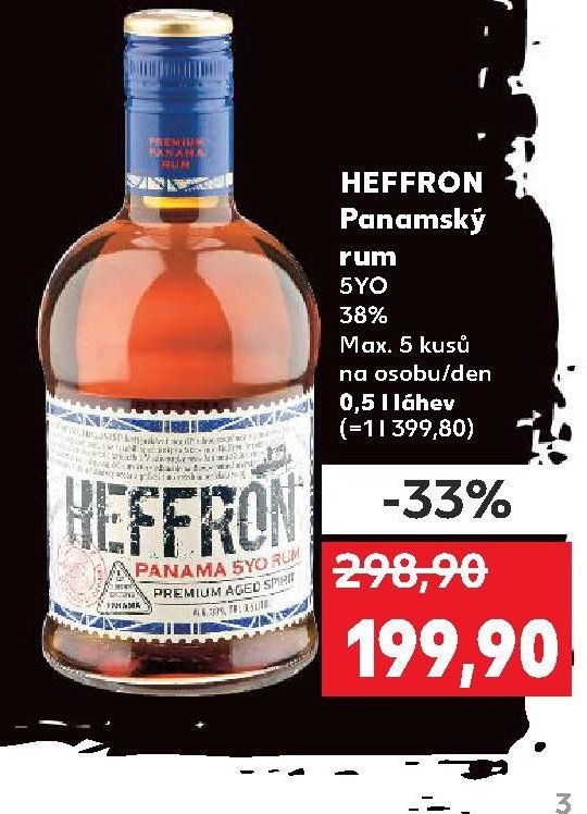 HEFFRON Panamský rum 5YO