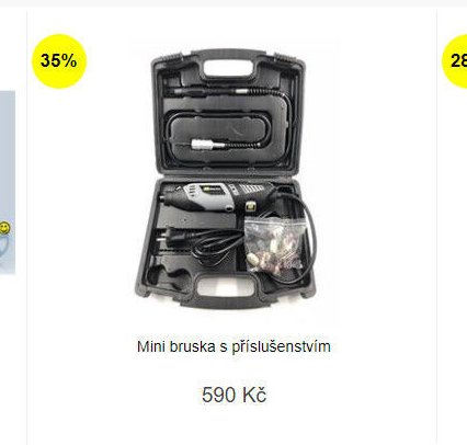 Mini bruska s příslušenstvím