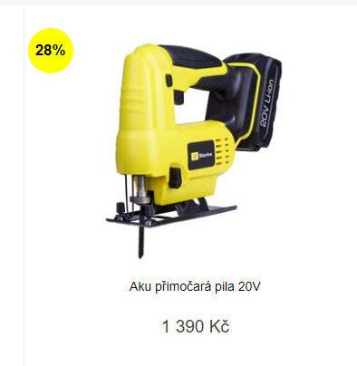 Aku přímočará pila 20V