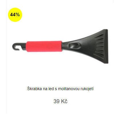Škrabka na led s molitanovou rukojetí